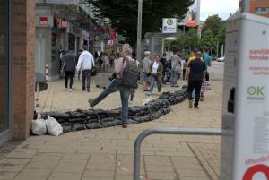 FLutsperren in der Innenstadt